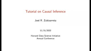 Tutorial: Causal Inference | HDSI Annual Conference 2022 Day 1