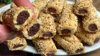 🏆ADDICTIVE, TESTED AND RECORDS-BREAKING PASTRY-STYLE SESAME TWO-COLORED COOKIES WITH TEA👌