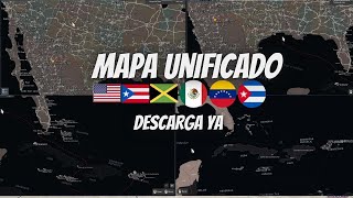 ATS 1.53 MAPA UNIFICADO USA-JAMAICA-CUBA-VENEZUELA-PR -MEXICO Y DEMAS #americantrucksimulator