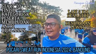 Start to Finish Kategori 5KM Pocari Sweat Run Indonesia 2024, Berbagi Jalur Dengan Kendaraan