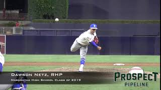 Dawson Netz, RHP, Maranatha High School Class of 2019, Pitching Mechanics at 240 FPS