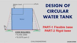 Design of circular water tank | Part-1