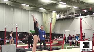 2018 04 27 Championnats Quebecois de Gymnastique Barre F3 JO19 14 S7 B 0