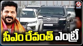 CM Revanth Reddy Convoy Entry In To Telangana Secretariat | V6 News