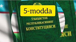 🇺🇿 O'zbekiston Respublikasi Konstitutsiyasi 5-modda | Farangiz Abdusattorova