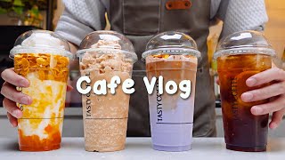 ☕매일 30분 즐기는 Tasty Coffee 카페 브이로그💛지치고 힘들 땐 음료 ASMR로 힐링해요/카페브이로그/Cafe Vlog/ASMR/Tasty Coffee