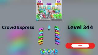 Crowd Express Level 344 Walkthrough 🚦 | Step-by-Step Solution | Go Answer