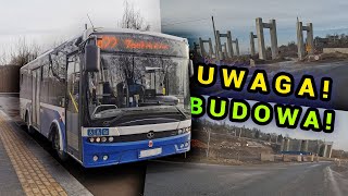 AUTOBUS przez budowę S7 i linii tramwajowej do pętli Wzgórza Krzesławickie - linia 422 / Kraków 🚌