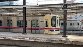 京王9000系9740F編成　回送列車として京王多摩センター駅を発車するシーン