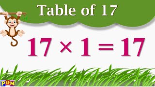 Table of 17 | Table of Seventeen | Multiplication Table of 17 x 1 = 17 ka Times Tables Practice,