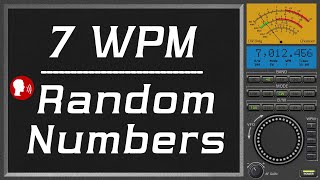 7wpm Random Numbers plus human voice, morse code training