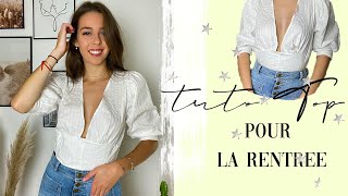 Tuto Couture ⎮Je couds un top pour la rentrée ( Patron gratuit )