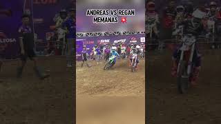 Giliran Andreas vs Regan bersaing ketat #grasstrack #motocross