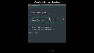 Calculate standard deviation in Python | Python Examples | Python Coding Tutorial | Python Interview
