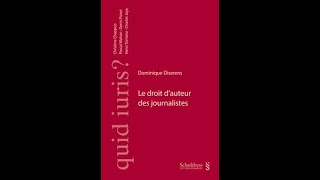 GRTV Interview Dominique Diserens pour son ouvrage: Le droit d'auteur des journalistes