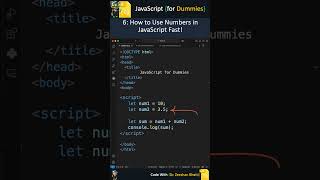 6: How to Use Numbers in JavaScript ? #javascript #javascripttutorial #coding #programming