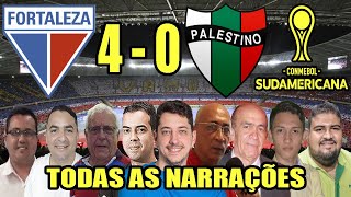 Todas as narrações - Fortaleza 4 x 0 Palestino | Sul-Americana 2023
