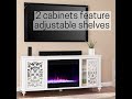 southern enterprises maldina white color changing fireplace with media storage the classy home