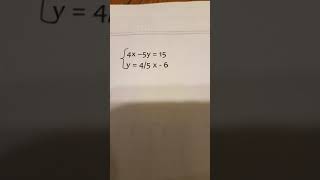 Solving a system with no solution (parallel lines)