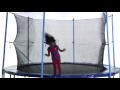 upper bounce trampoline and enclosure set equipped overview