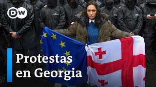 Masivas manifestaciones en Georgia contra la ley que acerca al país a Rusia