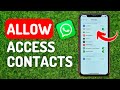 How to Allow Whatsapp to Access Contacts on iPhone - Full Guide