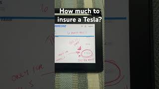 How much does insurance cost for a Tesla. #shorts #tesla  #automobile