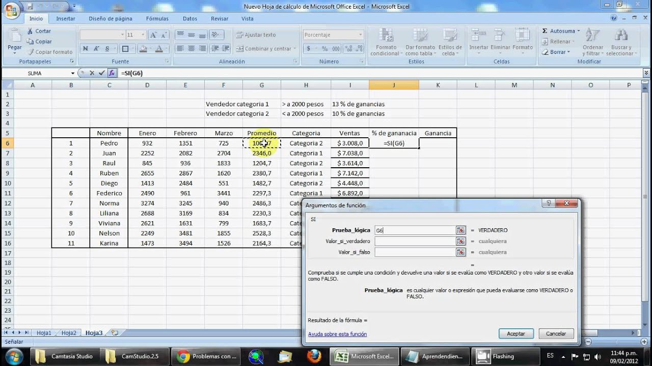 Aplicar Formulas Logicas En Excel Tutorial 2 - YouTube