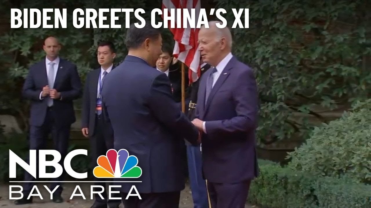 Moment Biden Greets China's Xi Before Historic Meeting In Bay Area ...