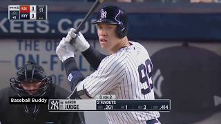 2018.04.06 애런 저지 2호 홈런 395ft (#Aaron Judge 2nd Home run)