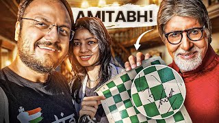 We got our chess board signed by Bollywood superstar Amitabh Bachchan