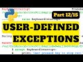User defined exceptions | Python Tutorial