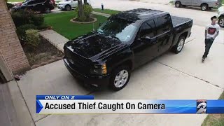 Accused thief caught on camera