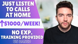 Training Provided! Make $1000/WEEK Listening to Calls \u0026 Reading Messages | No Experience Remote Jobs