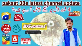 Paksat 38e 4 feet Dish latest channel list update hum tv Geo