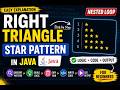 Right Triangle Star Pattern in Java | Pattern Program #1 | Step-by-Step Logic for Beginners