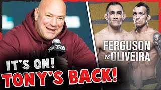 BREAKING! Dana White reveals Tony Ferguson will face Charles Oliveira at UFC 256! Conor McGregor