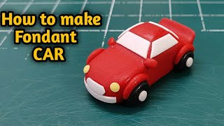 How To Make CAR with Fondant | Fondant CAR | Cake  topper | cake | cake art