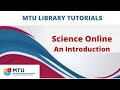 Science Online - An Introduction