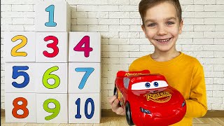 Mark Learns to Count From 1 to 10 with McQueen and Cars