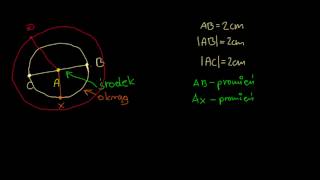 Okrąg: promień, średnica, środek, cięciwa, styczna....