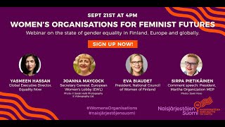 National Council of Women of Finland: Women’s Organisations for Feminist Future Webinar