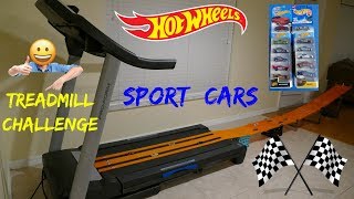 Hot Wheels epic  treadmill sports cars vs designer challenge cars tournament race