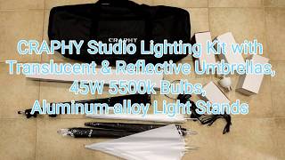 CRAPHY Photo Studio Lighting Kit