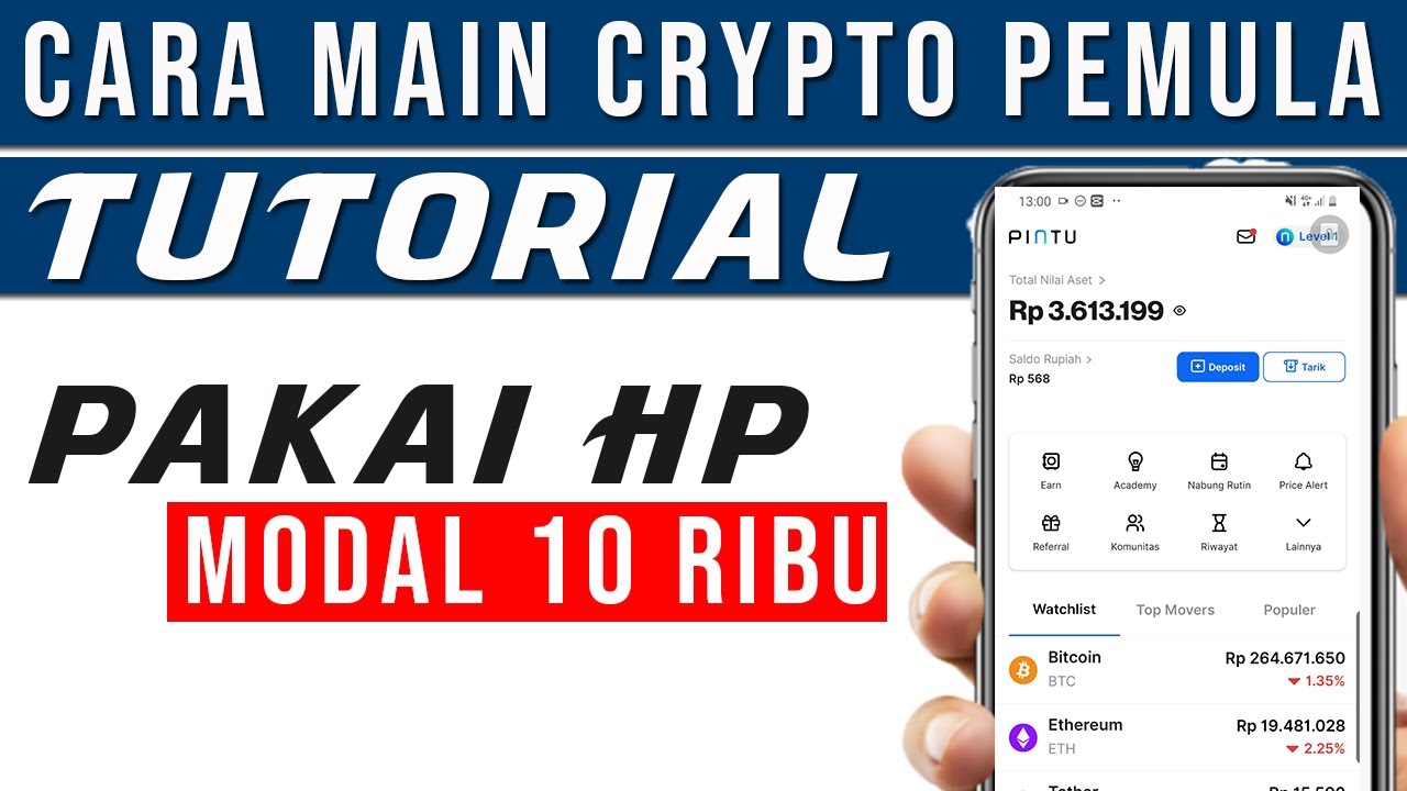 Tutorial Cara Main Bitcoin Pemula Modal 10 Ribu Di Aplikasi Pintu ...