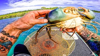 Mud Crab Catch and Cook ||  The BEST Crab Dish I've Ever Cooked in a SMOKER!!