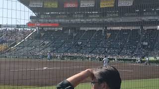 2023年3月22日　城東vs東海大菅生　元プロ野球選手の宮本氏の息子の宮本恭佑の投球練習