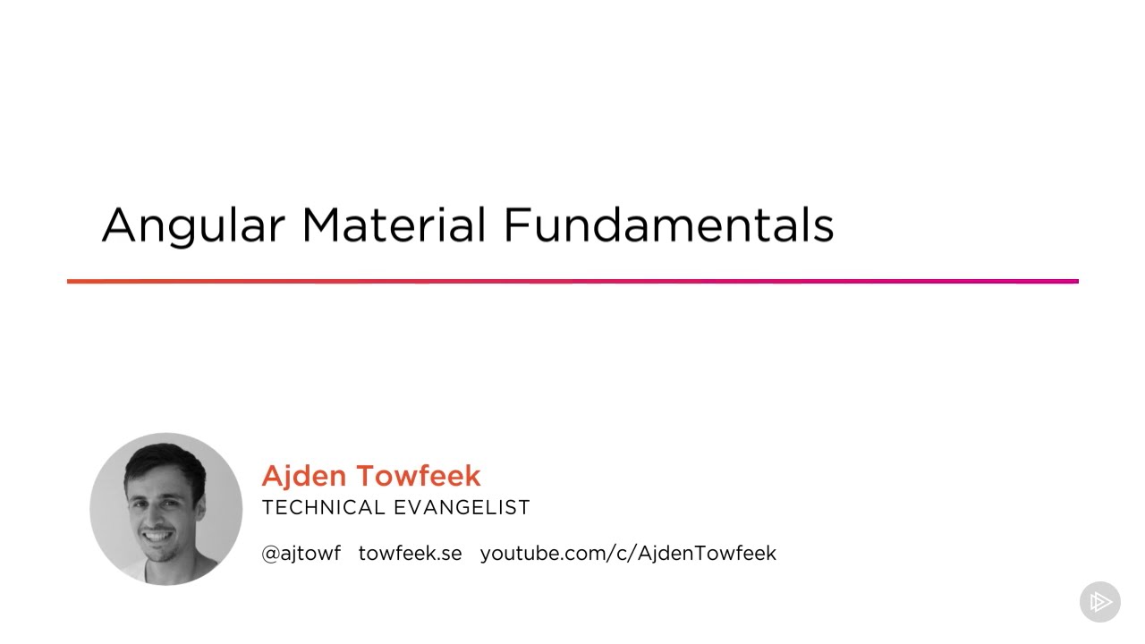 Angular Material Fundamentals Course At Pluralsight Youtube