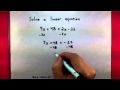 Algebra - Solve a linear equation