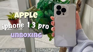 ☁️ aesthetic iPhone 13 pro unboxing with accessories (silver + 256GB) ☁️